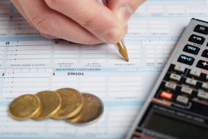 filling out tax forms